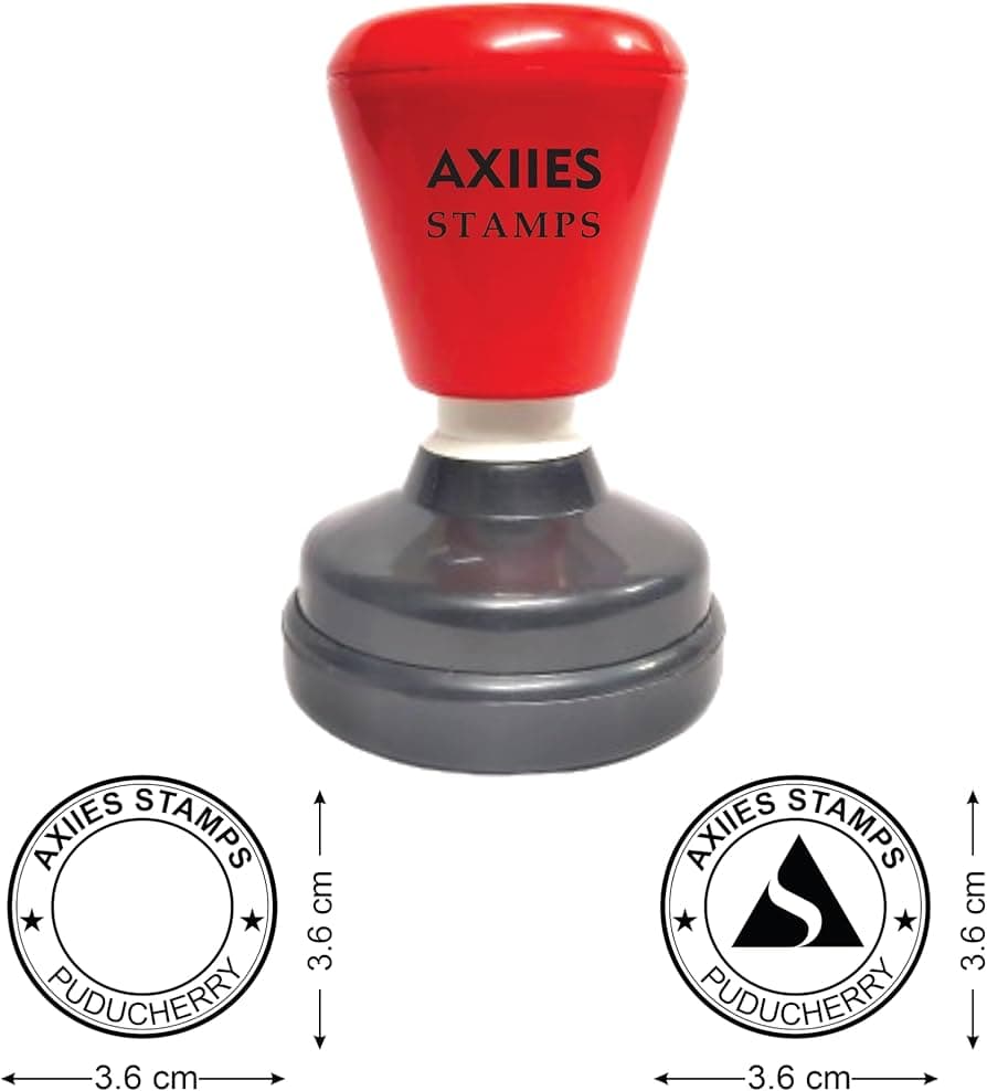 Self Ink/Pre Ink Round Stamp Customized Rubber Seal (Medium)