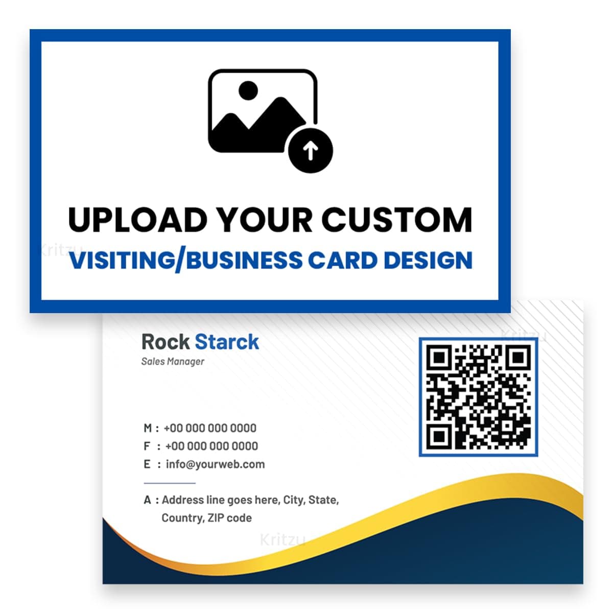 Customized Premium Visiting Card Printing | 300 GSM Art Board Business Cards | Standard 9cm x 5.3cm | Glossy/Matte Lamination | Single/Double Side | Personalized 500pice