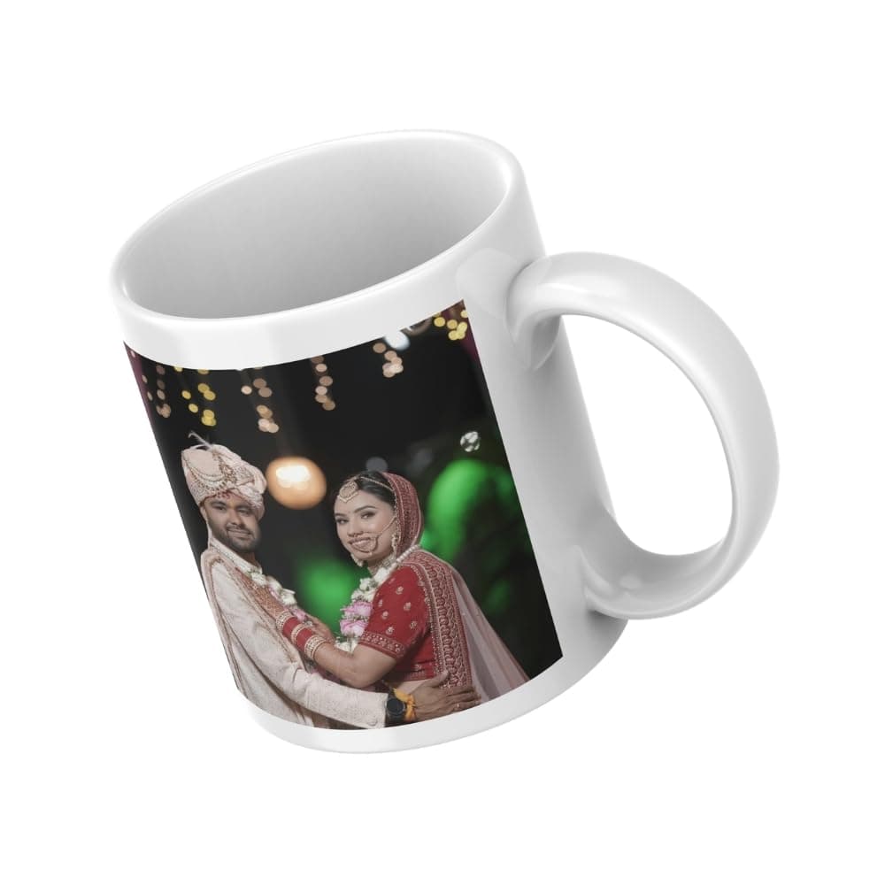 Personalized Photo Printing White Ceramic Mug (360ml) | Customized Gift for Loved Ones | Photo Printed White Ceramic Mug | Birthday, Anniversary, Valentine Gift Mug