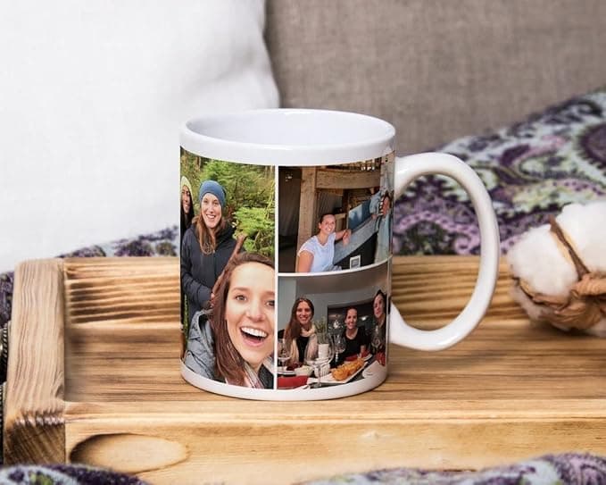 Ceramic Personalized Coffee Mug with Photo, 500ml, Multicolour (Design-3)